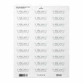 Casual Script Couple Return Address Label (Full Sheet)