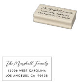 Casual Script Custom Return-adres Rubberstempel (Gestempeld)