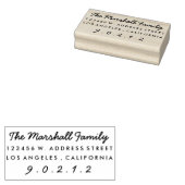 Casual Script Custom Return-adres Rubberstempel (Gestempeld)