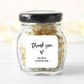 Casual script en hart | Branding bedankt Vierkante Sticker