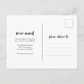 Casual Script | Faire-part simple de déplacement p (Dos)