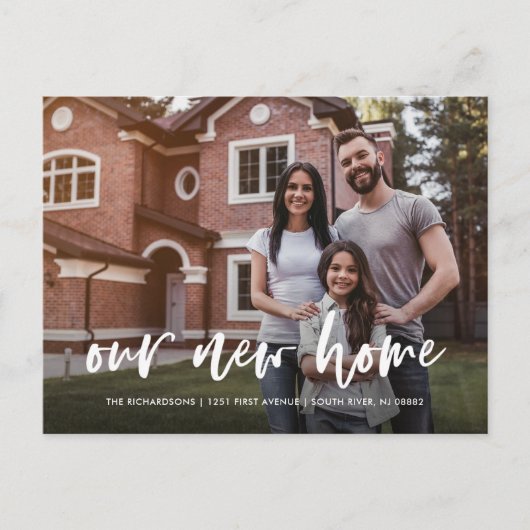 Casual Script | Faire-part simple de déplacement p (Devant)