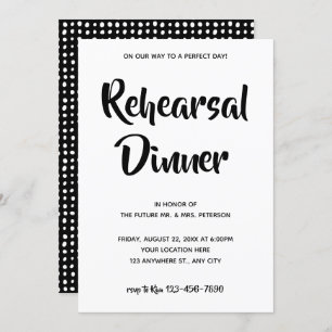 Casual Script  Invitation au dîner de répétition