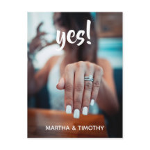 Casual script Ja! Aankondiging verloving