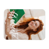 Casual Script | Magnet de Faire-part de diplôme (Horizontal)