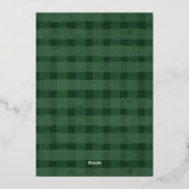 Casual script met kerstfoto Gold Folie Feestdagenkaart (Achterkant)