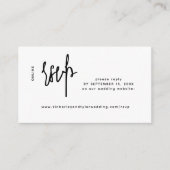 Casual script modern bruiloft online rsvp informatiekaartje (Voorkant)