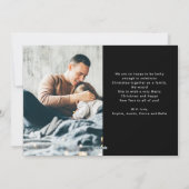 Casual Script Multi Photo Grid | Vrolijk kerstfees Feestdagenkaart (Achterkant)