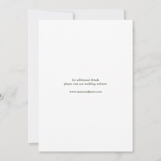 Casual script typography wedding save the date kaart (Achterkant)