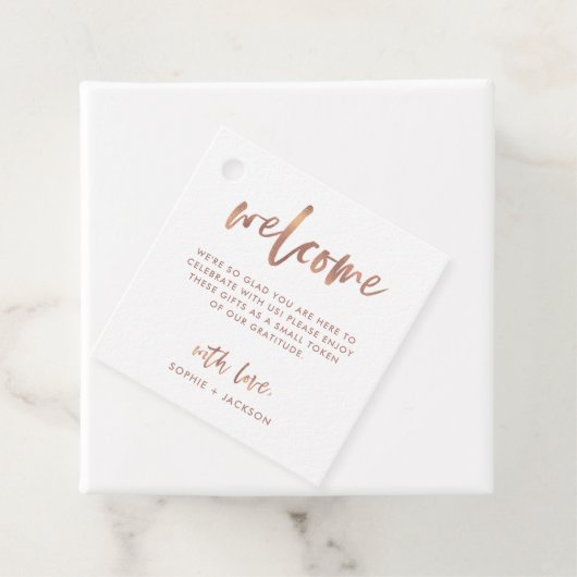 Casual Script | Welkomstcadeau voor bruiloft of ma Bedankjes Labels (In situ)