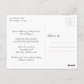 Casual Script | Zwarte grijze verandering van huwe Briefkaart (Achterkant)