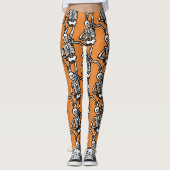 Casual Skeletons Halloween Leggings (Voorkant)