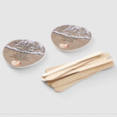 Casual strand thema bruiloft programma fan handwaaier (Niet-gemonteerd)