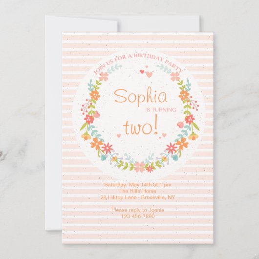 Casual Stripes-uitnodiging Kaart (Voorkant)