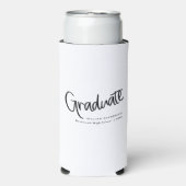 Casual Trendy Script Zwart-wit Afstuderen (Seltzer Voorkant)