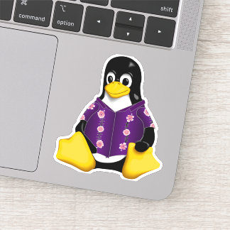 Casual Tux Flower Stripe Custom Cut Vinyl Sticker