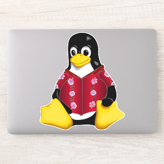 Casual Tux Flower Stripe Custom Cut Vinyl Sticker