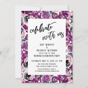 Casual vieren met de Roze bloemen van de Waterverf Kaart