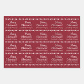 Casual "Vrolijk kerstfeest"! + Persoonlijke naam/n Inpakpapier Vel (Voorkant)