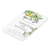 Casual Waterverf Lemon Blossom sparen de Datum Magneet (Linkerzijde)