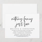Casual weddenschap, niets Fancy, gewoon liefde Kaart (Voorkant / Achterkant)