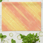 Casual Yellow PeachSpring Sunset Abstract patroon Theedoek (Gevouwen)