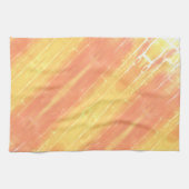 Casual Yellow PeachSpring Sunset Abstract patroon Theedoek (Horizontaal)