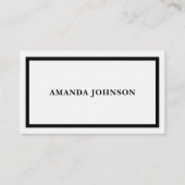 Casual Zwart & Wit Visitekaartje (Voorkant)