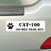 CAT-100, 100 Mile Trail Run Bumpersticker (Op auto)