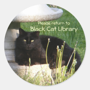 Cat 120 Bookplate~ autocollant