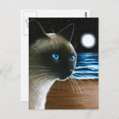 Cat 396 Siamese Briefkaart (Voorkant / Achterkant)
