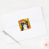 cat 447 vierkante sticker (Envelop)