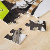 Cat 464 grappige badkamerkunst legpuzzel (Zijkant)