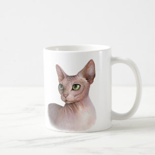 Cat 578 Sfynx white background Koffiemok