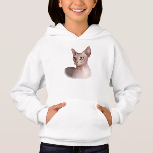 Cat 578 Sphynx white background (Devant)