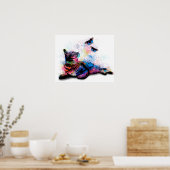 Cat 614-vlinder poster (Keuken)