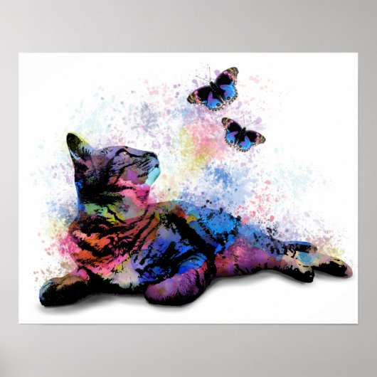 Cat 614-vlinder poster (Voorkant)