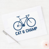CAT 6 Champ Rechthoekige Sticker (Envelop)