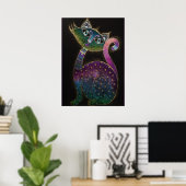 Cat 7 - Lucky no 7 Poster (Thuiskantoor)