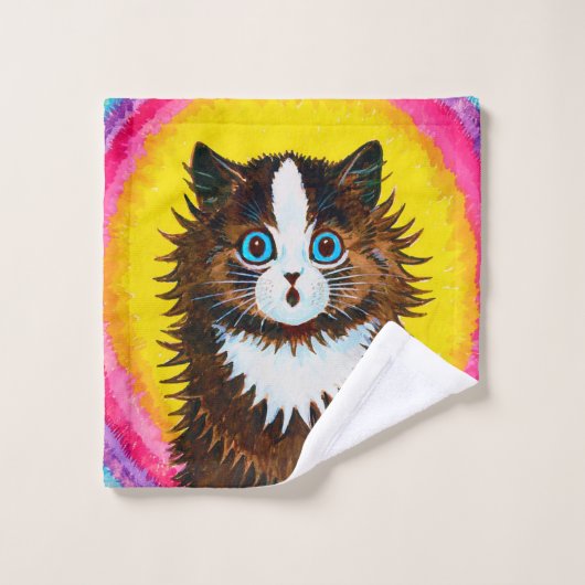 Cat à Rainbow, Louis Wain (Gant de toilette)