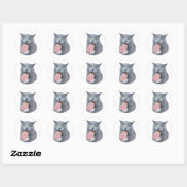 Cat A Te Langue ? Sticker rond classique (Feuille)