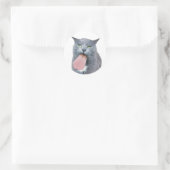 Cat A Te Langue ? Sticker rond classique (Sac)