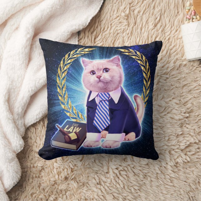 Cat advocate in de ruimte kussen (Deken)