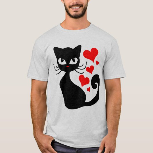 Cat afbeeldingen Mannen Basic T-shirt (Voorkant)
