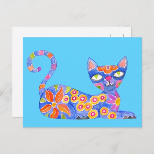 Cat Alebrije Briefkaart (Voorkant / Achterkant)