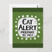 Cat Alert-Briefkaart Briefkaart (Voorkant / Achterkant)