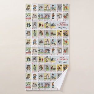 Cat Alphabet, Louis Wain Badhanddoek