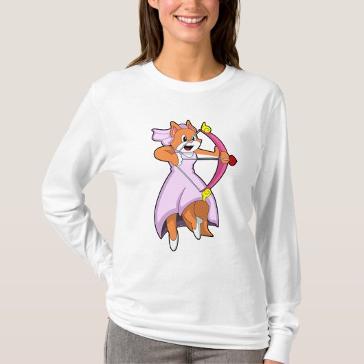 Cat als bruid met trouwjurk.PNG T-shirt (Voorkant)