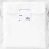 Cat and a Menorah Sticker (Sac)