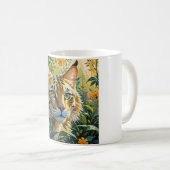 Cat and flower garden art mug (Devant droit)